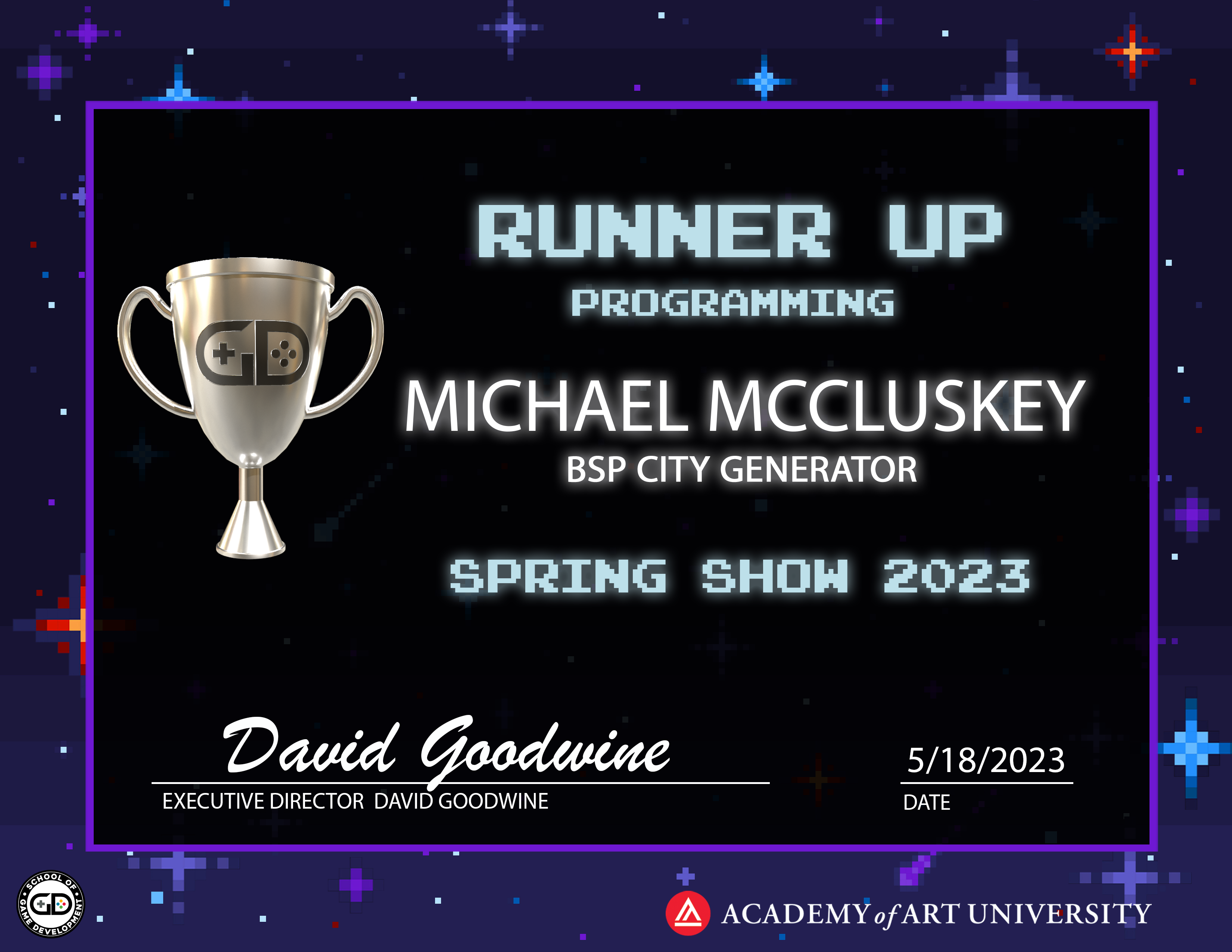 Spring Show Runner Up Award